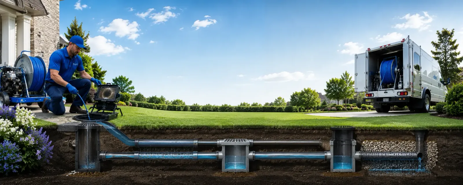 Outdoor drain cleaning information for Three Rivers, CA